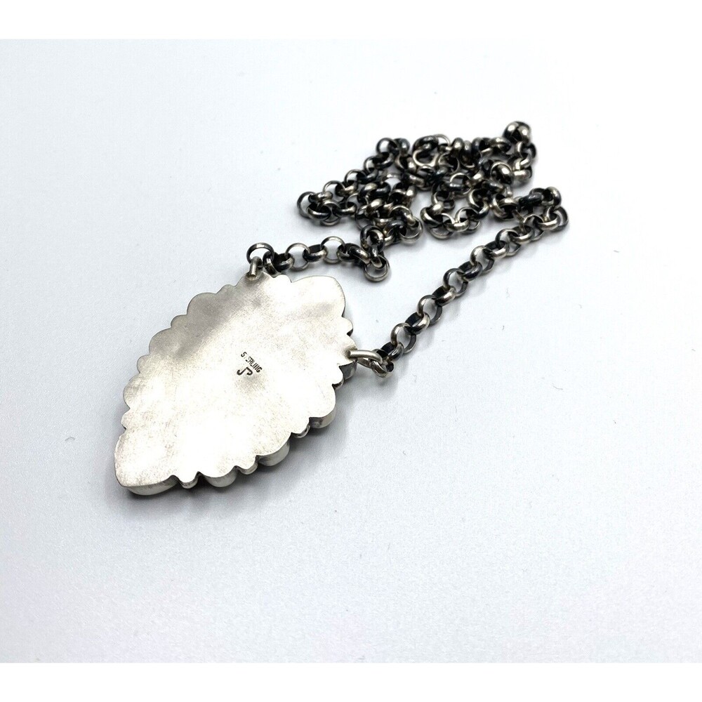 Native American White Buffalo Steeling Silver Clu… - image 8